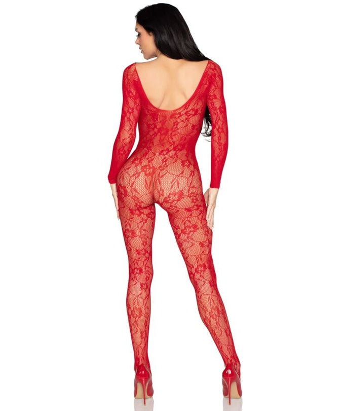 Leg Avenue – 89366 Lace Lingerie Bodystocking Red – One Size