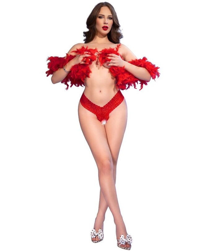 Chilirose – Cr 4885 Rood Open – Open kruis string M