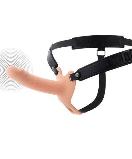 Hidden Desire – Inferno Vibrations-Penis-Hülle mit Riemen – 16 cm