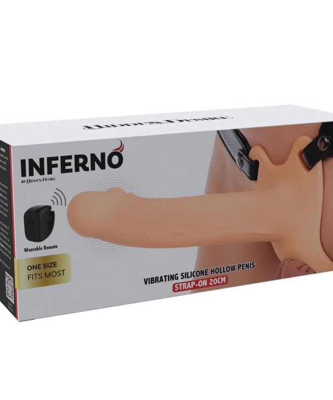 Verborgen Verlangen – Inferno Vibrerende Penis Sleeve Strap-On 20 Cm
