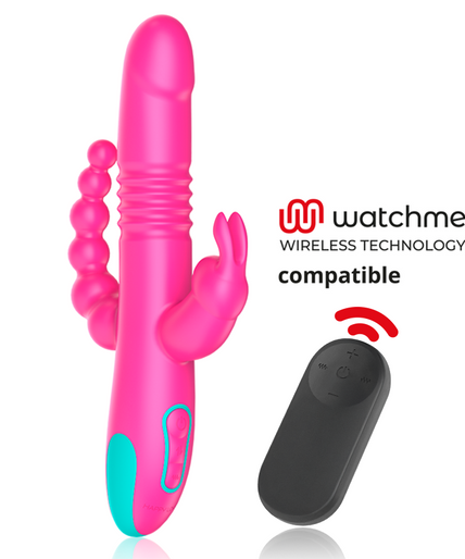 Happy Loky – Donald Dreifache Stimulation: Anal, G-Spot & Klitoris + Watchme Fernbedienung