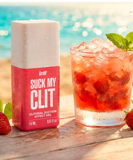 Intt – Saugeffekt-Gel „Suck My Clit“ Wild Erdbeere 15 ml