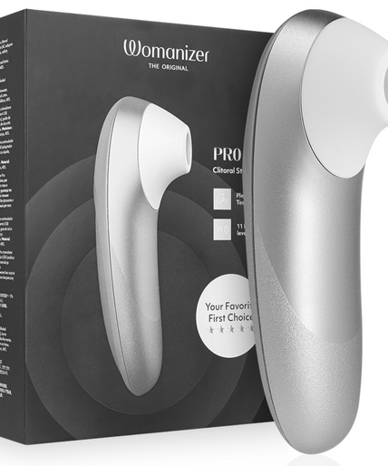 Womanizer – Pro Vibrant Klitorisstimulator Silber Grau