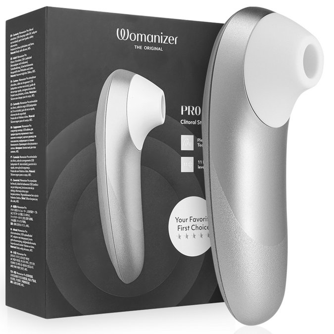 Womanizer – Pro Vibrant Klitorisstimulator Silber Grau
