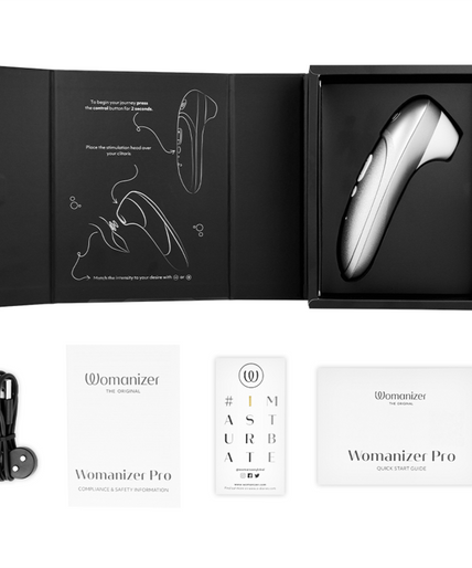 Womanizer – Pro Vibrant Klitorisstimulator Silber Grau