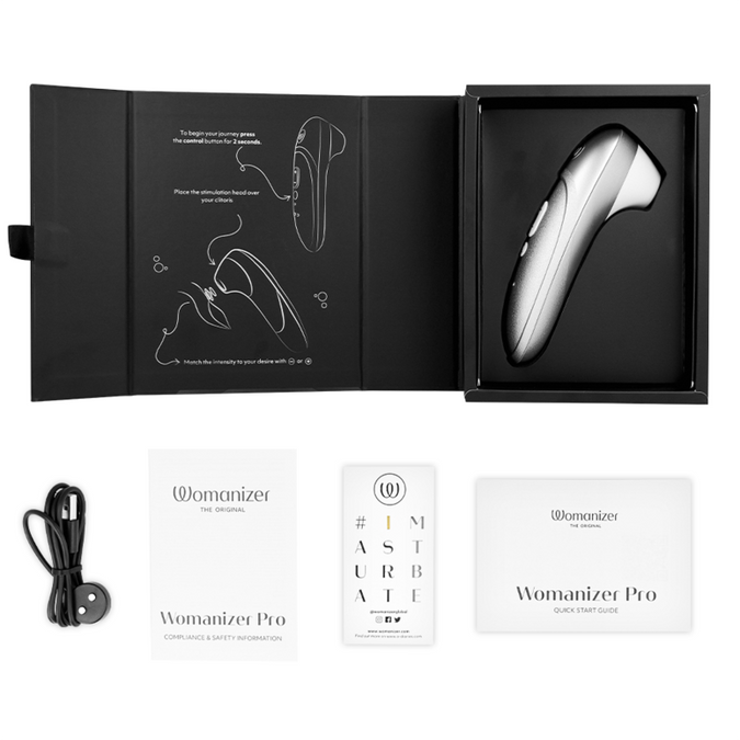 Womanizer – Pro Vibrant Klitorisstimulator Silber Grau