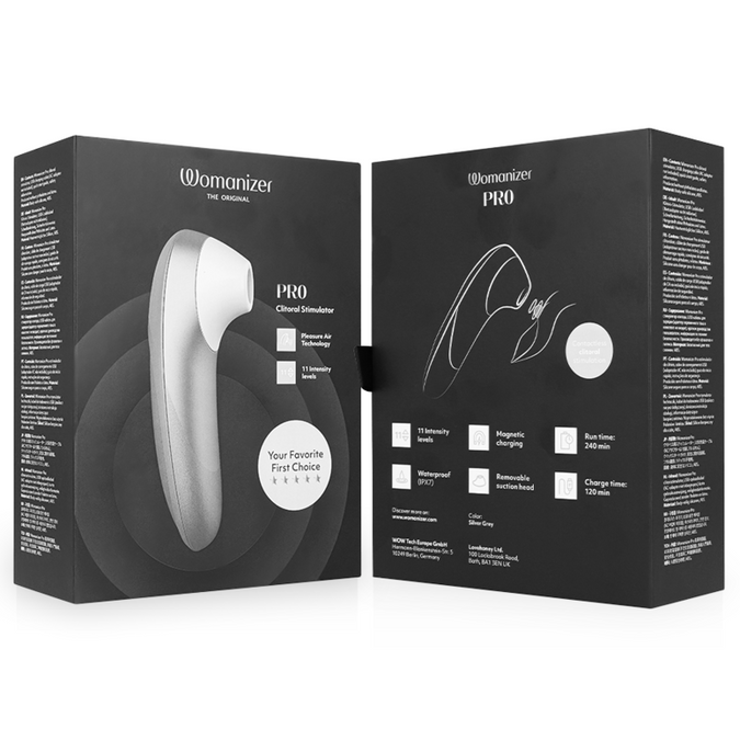 Womanizer – Pro Vibrant Klitorisstimulator Silber Grau