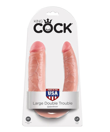 King Cock – U-förmiger großer Double Trouble Flesh 17,8 cm