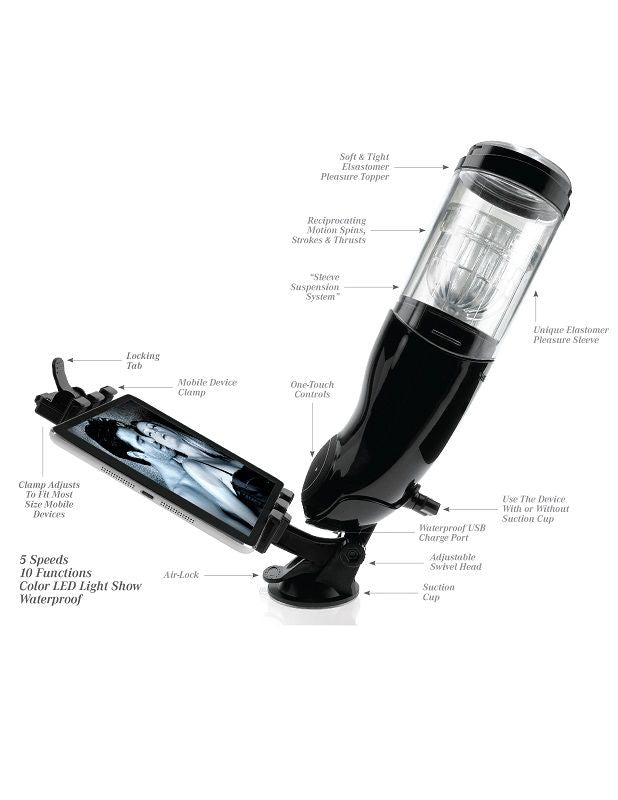 Extreme Toyz – Pdx Mega Bator USB Männlicher Masturbator Ano Schwarz