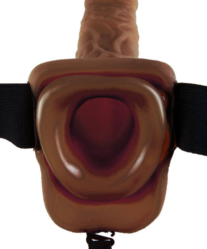 Fetish Fantasy Series – Serie 9 Hohler Strap-on mit Hoden 22,9cm Braun