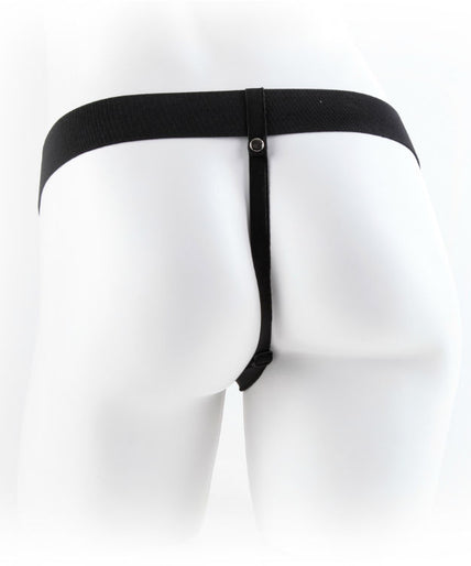 Fetish Fantasy Series – Serie 9 Hohler Strap-on mit Hoden 22,9cm Fleischfarben