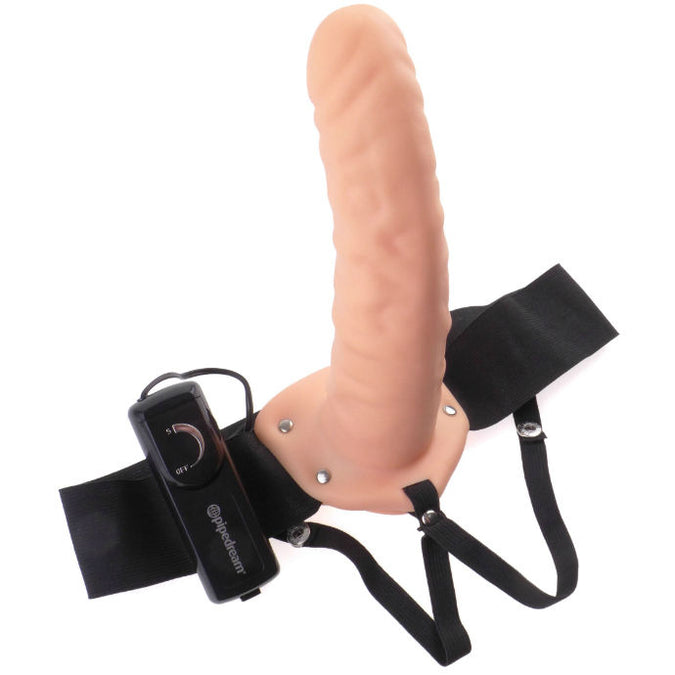 Fetish Fantasy Serie – 19 cm Vibrierender Hohl-Strap-On Braun