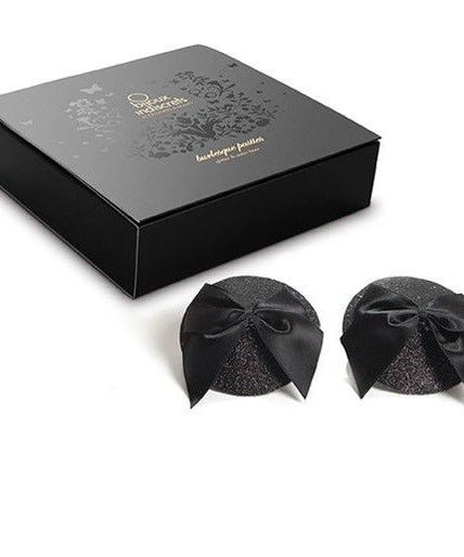 Bijoux – Burlesque Glänzende Brustwarzenabdeckungen mit Schleife