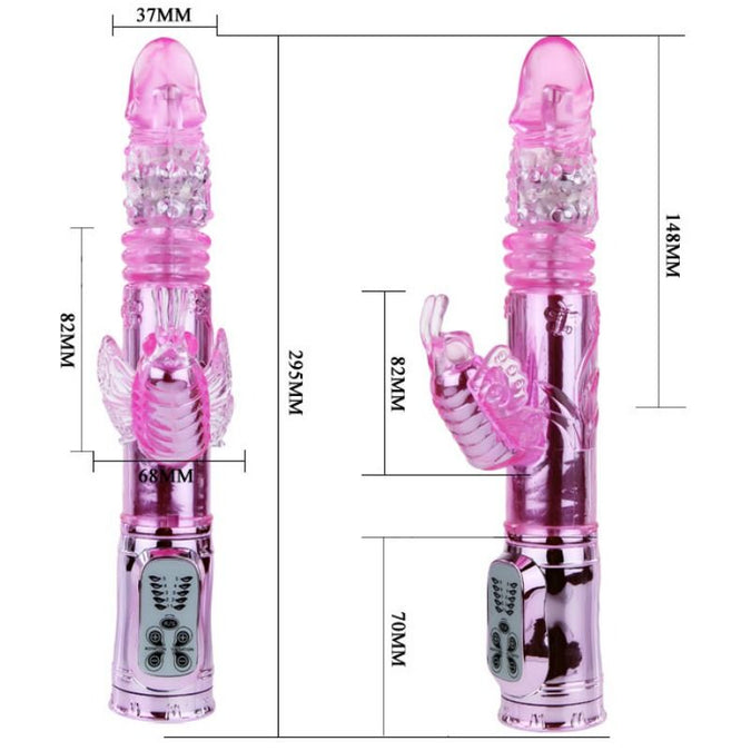 Baile – Wiederaufladbarer Vibrator mit Rotation und pulsierendem Butterf-Stimulator