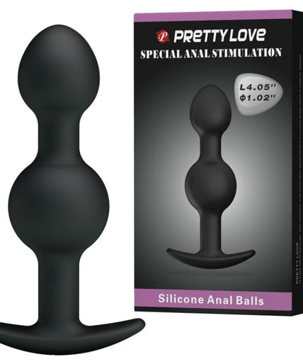 Pretty Love – Special Stimulation Silicone Anal Balls 10.3 Cm Black