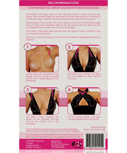 Bye-Bra – Verstärkungsband + Kostenlose Nippelabdeckungen Cup a-F