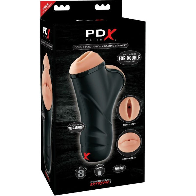 Pdx Elite – Vibrations-Stroker mit doppelter Penetration