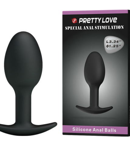 Pretty Love – Silicone Anal Plug 6.5 Cm Black