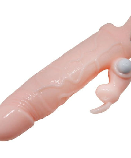 Baile – Brave Man Penisabdeckung mit Rabbit und Doppelantrieb Flesh 16,5 cm