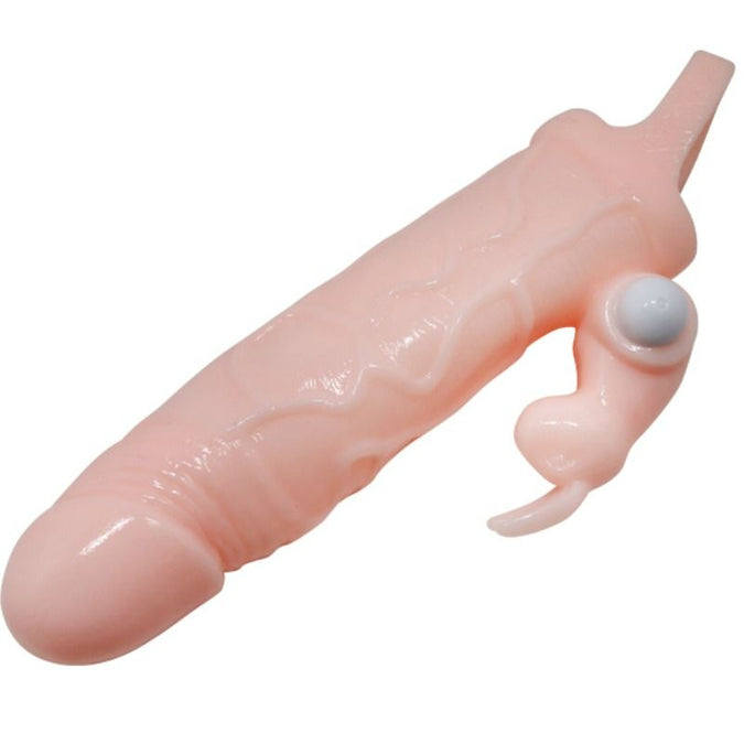 Baile – Brave Man Penisabdeckung mit Rabbit und Doppelantrieb Flesh 16,5 cm