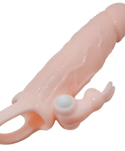 Baile – Brave Man Penis Cover with Rabbit and Double Engine Flesh 16.5 Cm