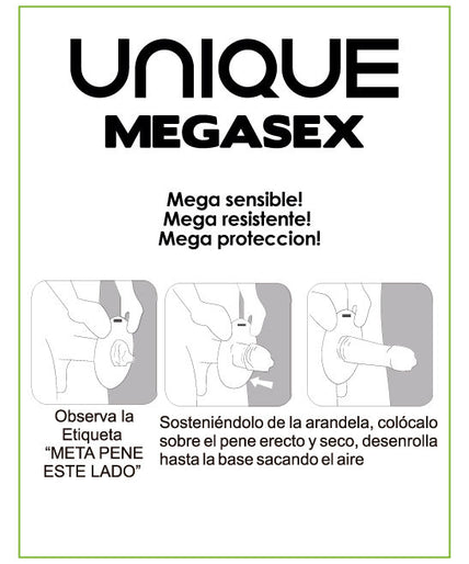 Uniq – Megasex Latex Free Sensitive Condoms 3 Units