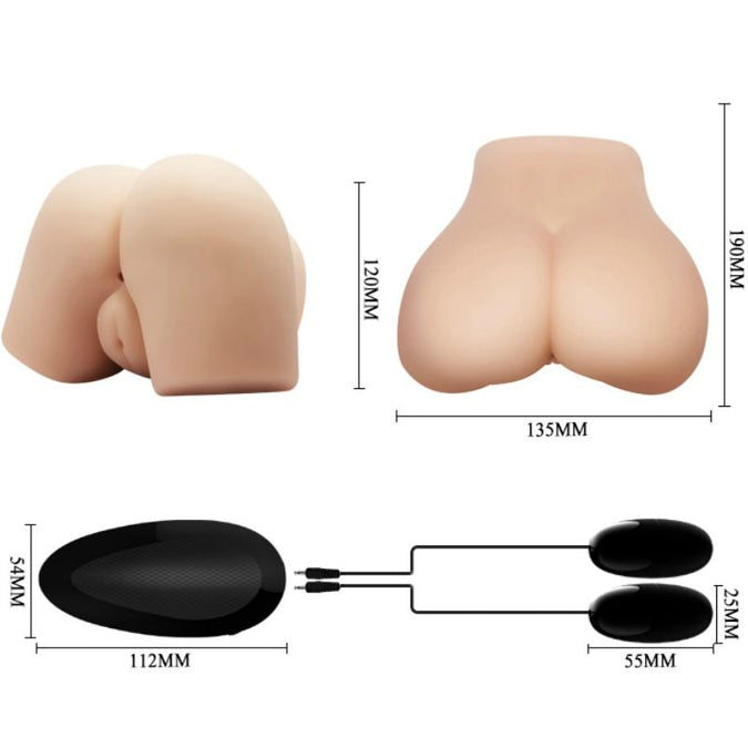 Crazy Bull – realistische Vagina und Anus mit Vibration, Position 4
