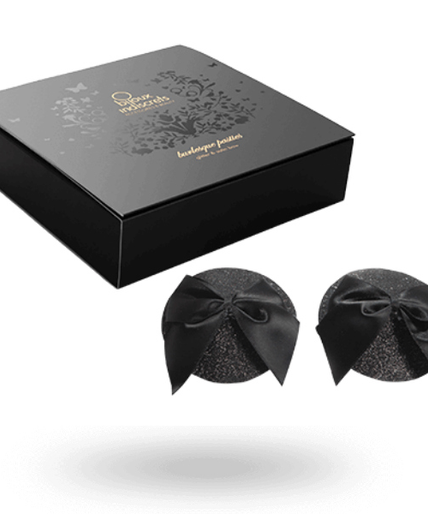 Bijoux – Burlesque Glänzende Brustwarzenabdeckungen mit Schleife