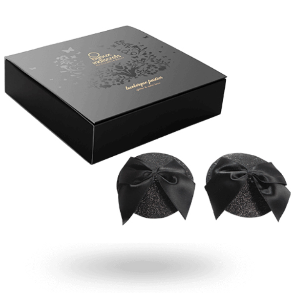 Bijoux – Burlesque Glänzende Brustwarzenabdeckungen mit Schleife