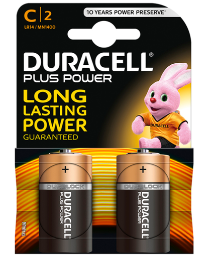 Duracell – Plus Power Battery C Lr14 2 Units