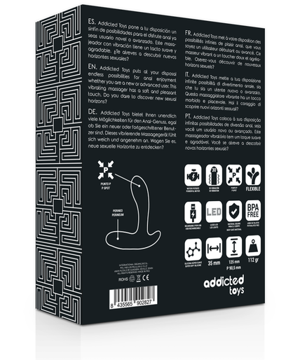 Addicted Toys – Dual-Motor Anal Massager with 30 Vibration Functions – Black