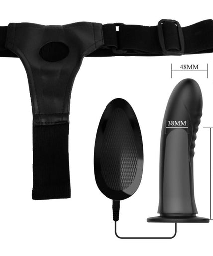 Pretty Love – Myron Strap-On mit Vibration und hohlem Dildo