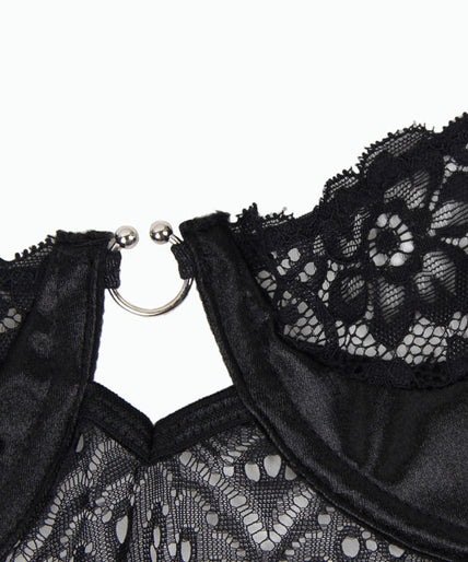 Subblime – Corset Corset and Belt Black S/m