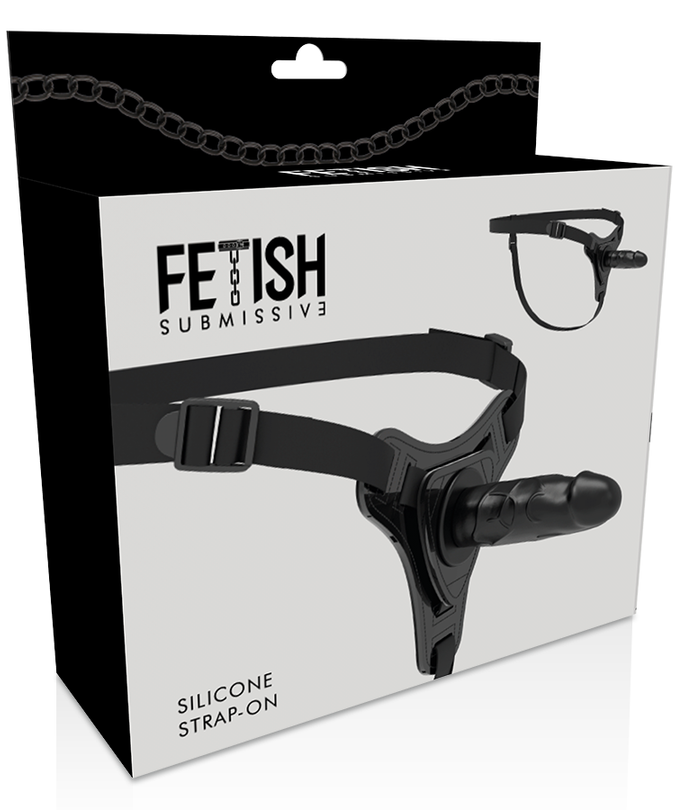 Fetish Submissive Harness – Realistic Black Silicone 15 Cm