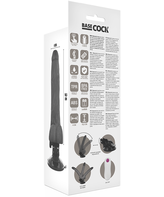 Basecock – Realistische, beweegbare afstandsbediening zwart 18,5 cm -O- 4 cm