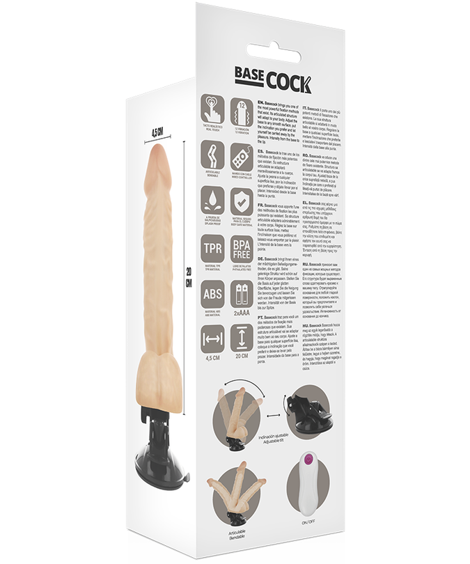 Basecock – Realistic Articulable Remote Control Flesh 20 Cm -O- 4.5 Cm