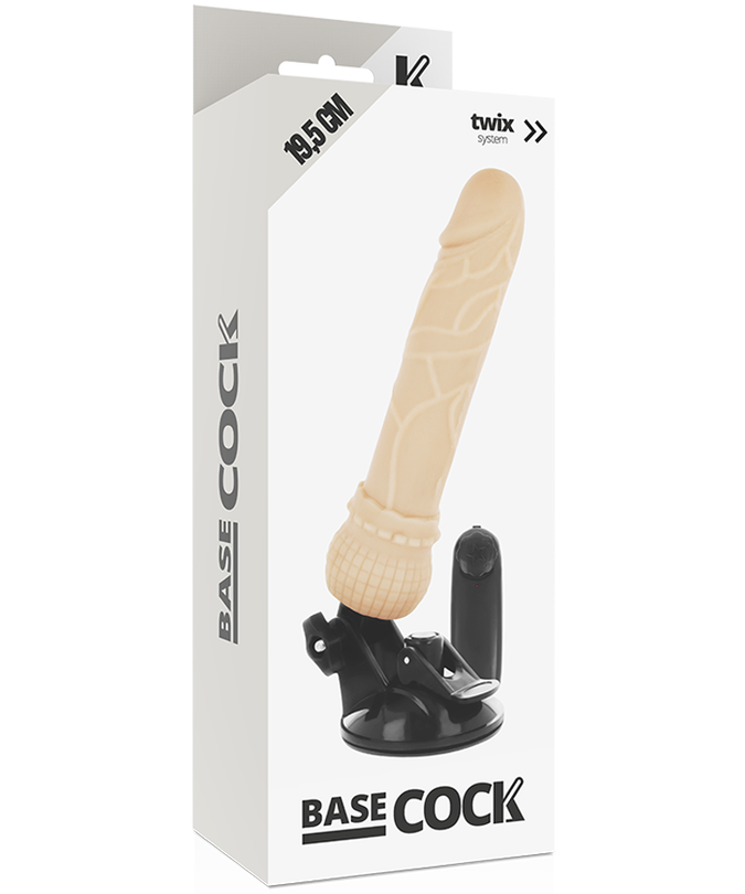 Basecock – Realistic Vibrator Remote Control Flesh 19.5 Cm -O- 4 Cm