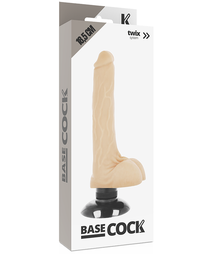 Basecock – Realistischer Vibrator 2 – 1 Fleisch 18,5 cm – Ø – 4 cm
