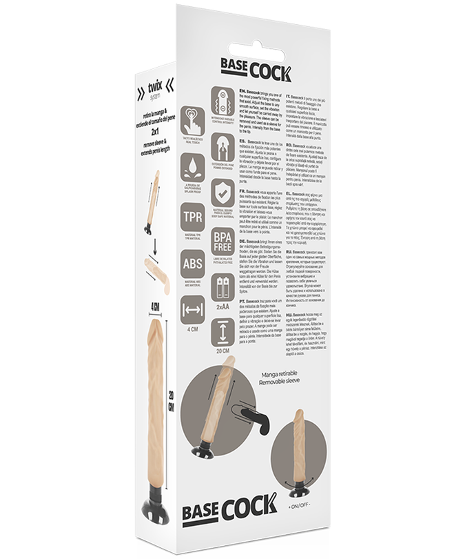Basecock – Realistic Vibrator 2 – 1 Flesh 20 Cm – O – 4 Cm
