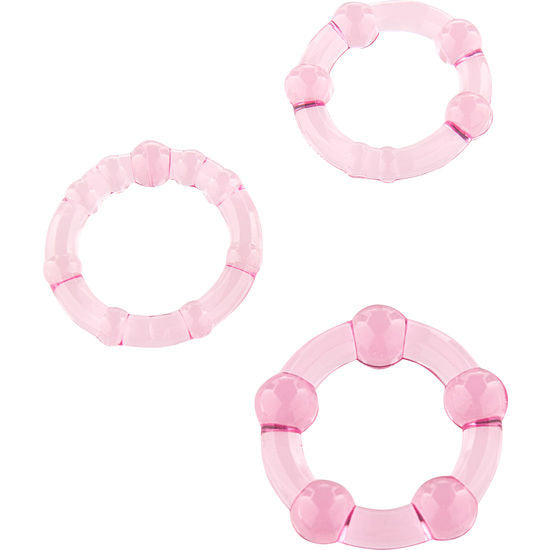 Seven Creations – Set of Three Pink Penis Rings