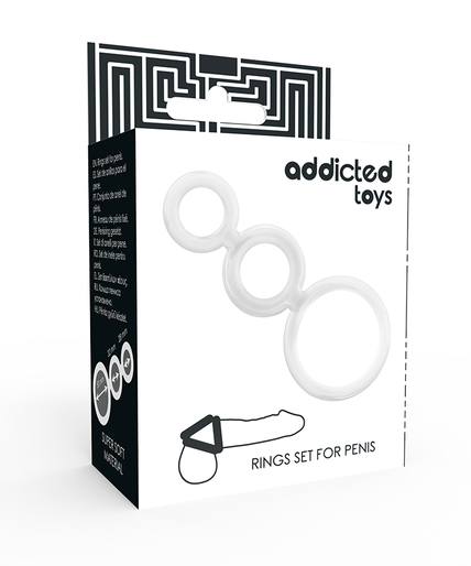 Addicted Toys – Rings Set for Penis Transparent