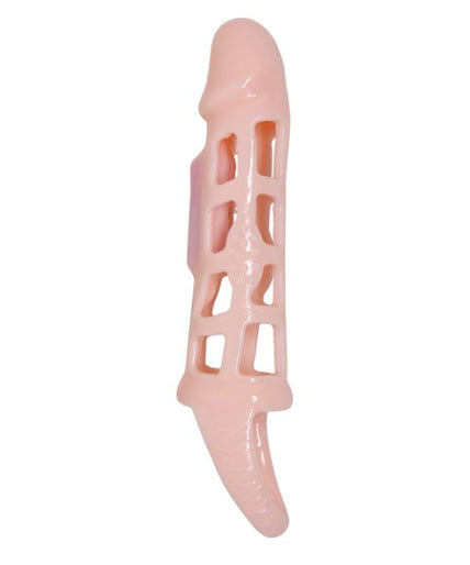 Baile – Penisverlängerungsüberzug mit Vibration und Natürlichem Riemen 13,5 cm