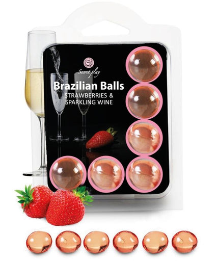 Secretplay – Set 6 Brazilians Balls Strawberries with Cava