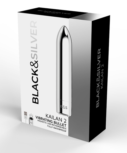 Black&silver – Kailan 2 Silber Vibrations-Magnetkugel