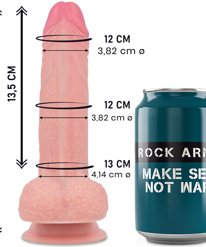 Pleasurements – Rockarmy – Flüssiger Silikonkern Mustang Realistischer Dildo 18 cm
