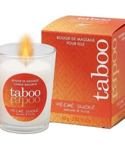 Ruf – Taboo Massage Candle for Her Peche Sucre Nectarine Aroma