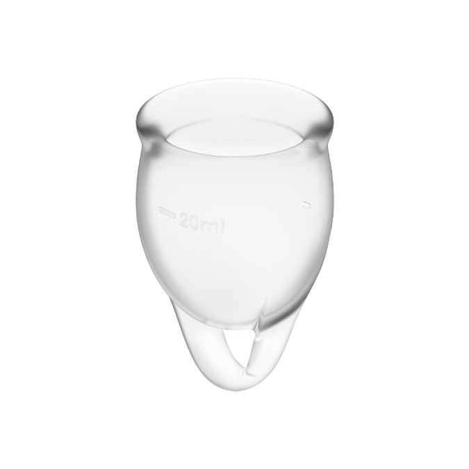 Satisfyer – Voel je zelfverzekerd menstruatiecup transparant 15 + 20 ml