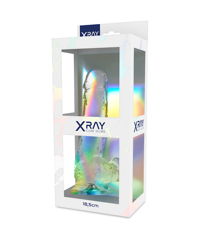 Pleasurements – X Ray – Clear Cock With Balls Transparent 18.5 Cm