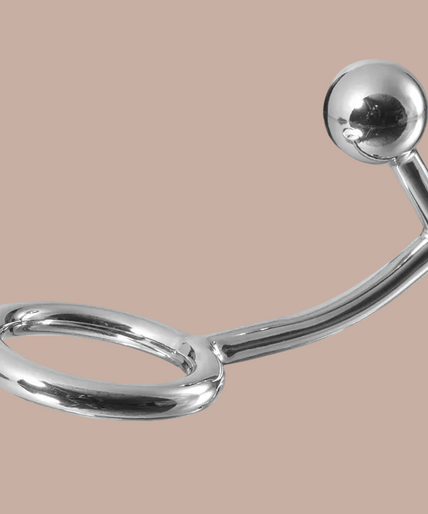 Metal Hard – Penisring mit Anal-Eindringhaken 45mm – Edelstahl