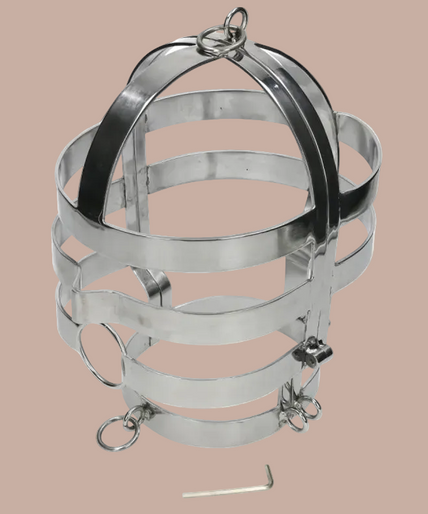 Metal Hard – BDSM-masker met stalen halsketting